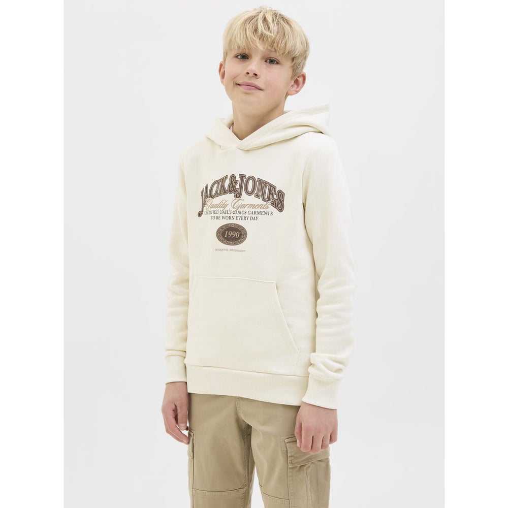 Køb Jack & Jones Junior Antique White Jjari Branding Sweat Hætte Jnr