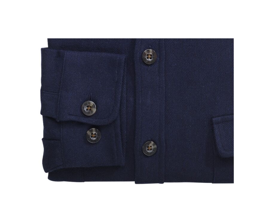 Surchemise en flanelle Navy - ANGELIN