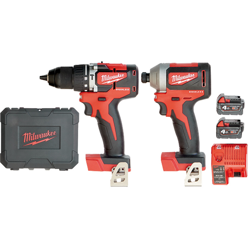 Milwaukee M18 CBLPP2A-402C combopack 18V 2x 4,0Ah Li-ion