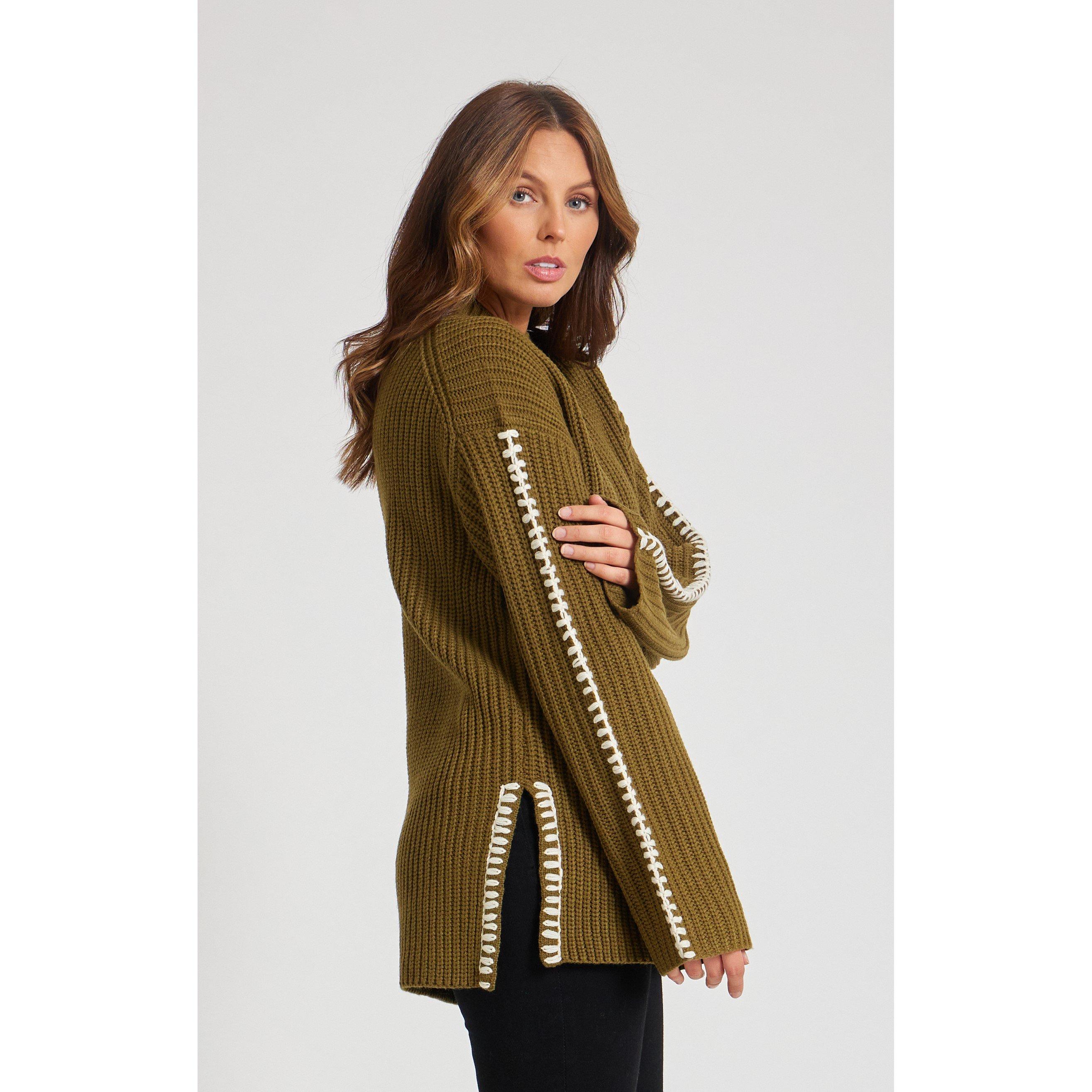 Be You BY Contrast Stitch Jumper Womens