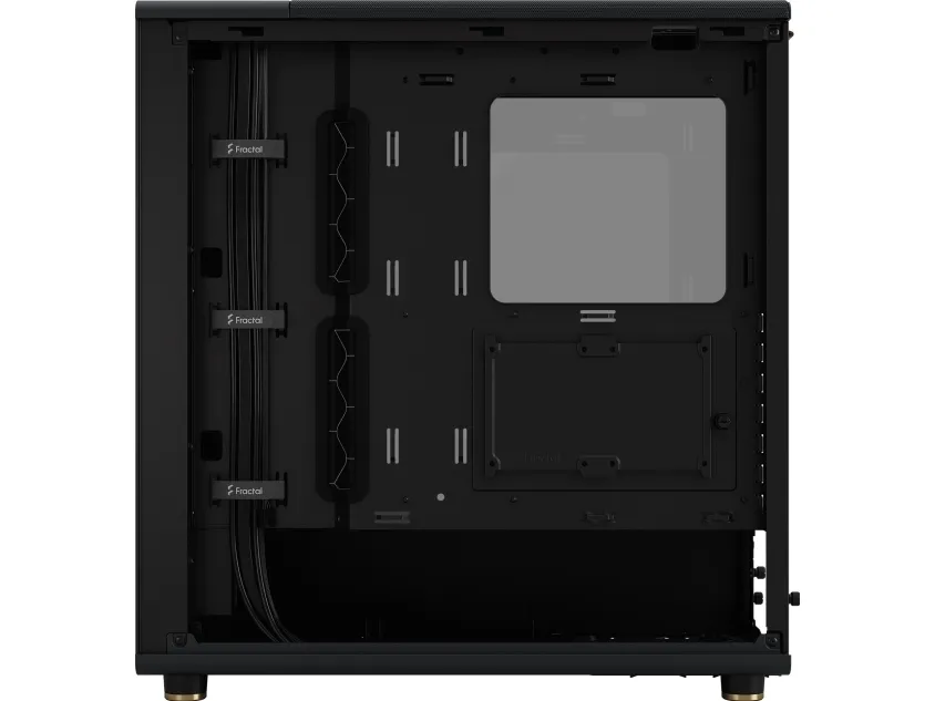 Fractal Design North - Mid tower - ATX - sidepanel med vindue (tonet glas) - ingen strømforsyning (ATX) - charcoal black - USB/Lyd