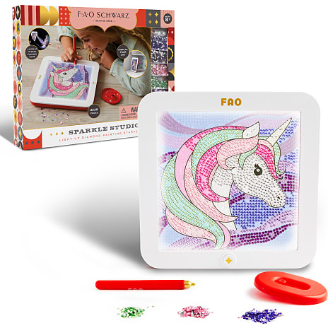 FAO Schwarz Diamond art - Glitter Enhjørning sæt
