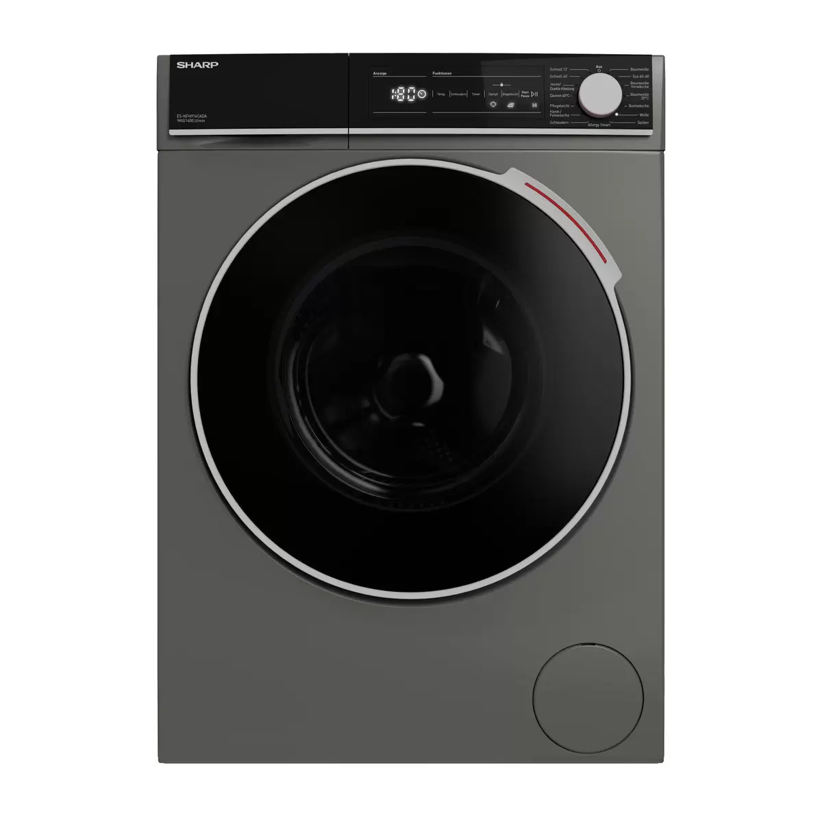 Waschmaschine 9kg Sharp ES-NFH914CADA-DE vintage anthrazit