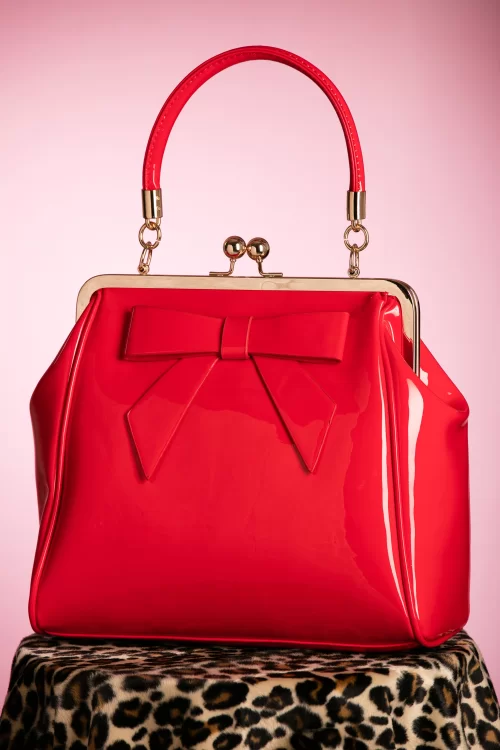 Banned Retro Amerikaanse vintage patenttas in rood
