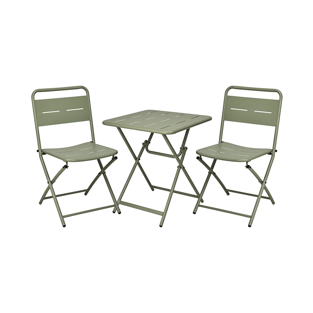 FS-STAR Bistro-Set 3-teilig Mattgrün