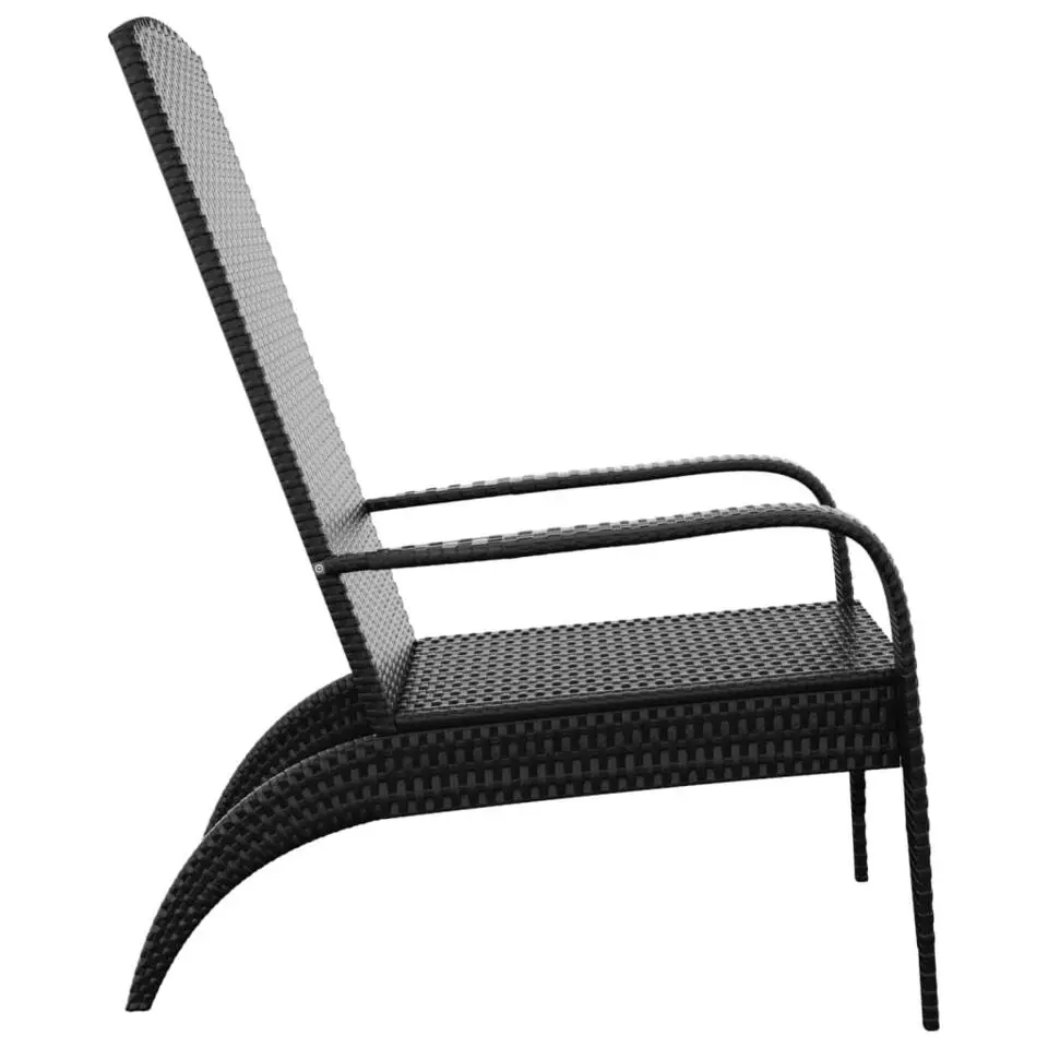 vidaXL - Tuinstoel Adirondack - Zwart - Poly rattan