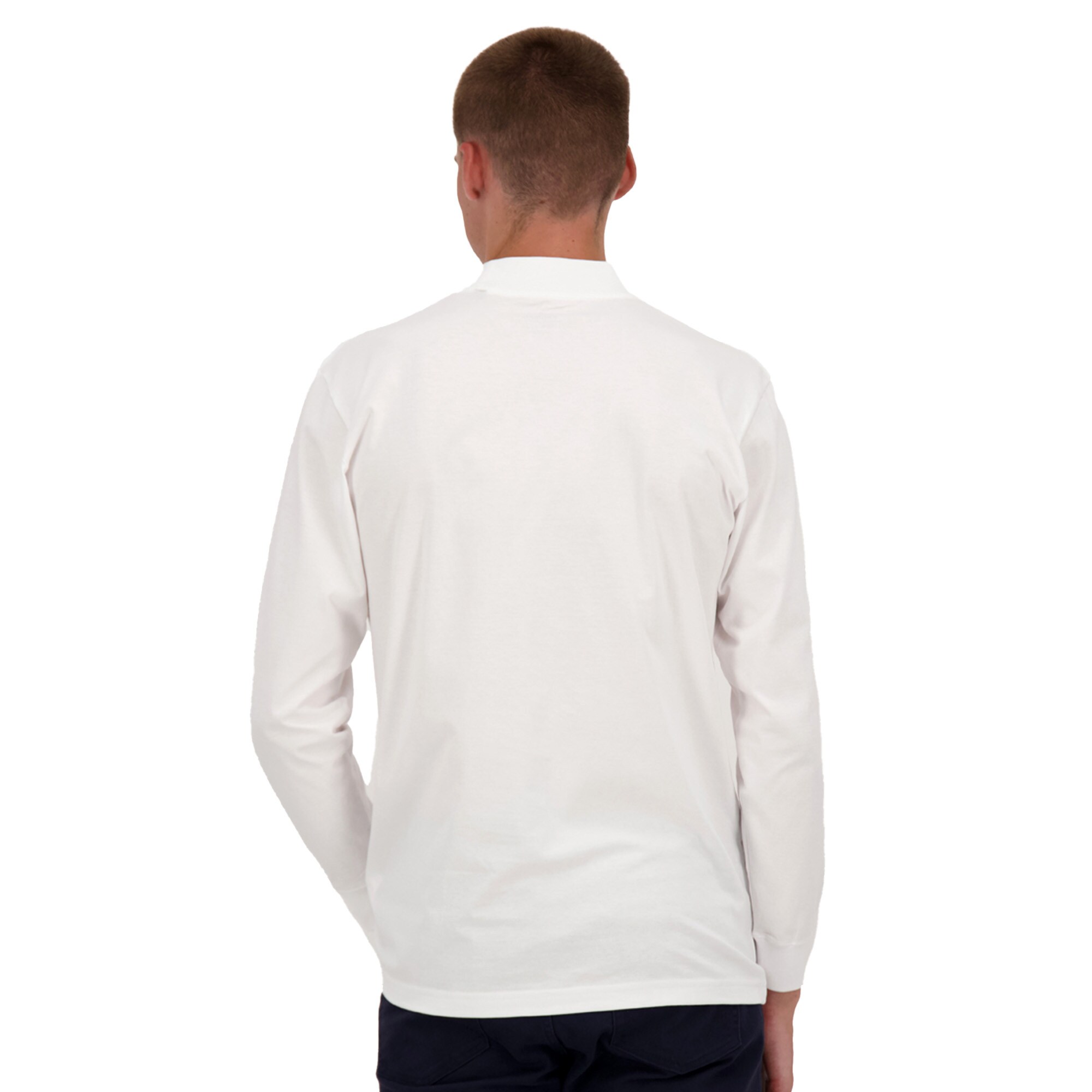 Langarm Basic Stehkragen Regular Fit Herren Longsleeve