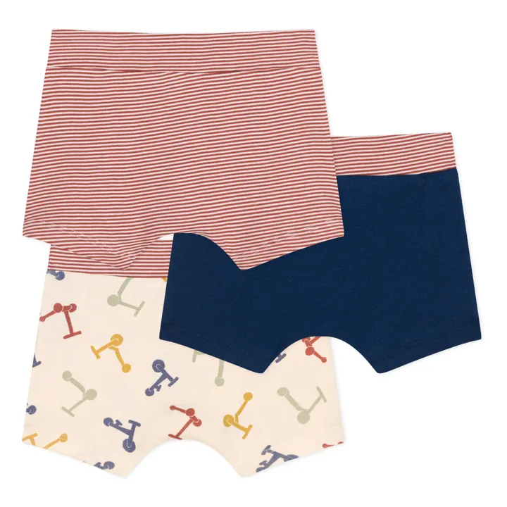 Petit Bateau Lot 3 Boxers Trotinettes | Beige