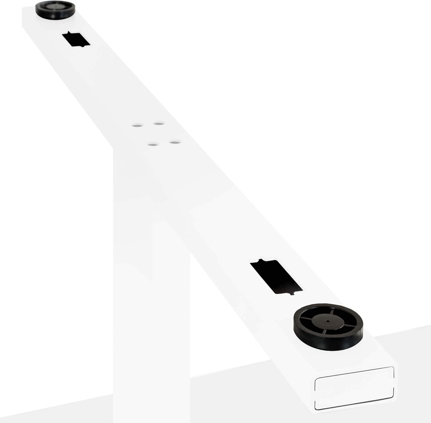 Weber Büro Easy Konferenztisch Bootsform 240x120 cm Weiß mit Elektrifizierung Besprechungstisch Tisch, Gestellfarbe:Weiß