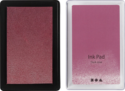 Stempelpude - H 2 CM - Str. 9X6 CM - Mørk Rosa - 1 Stk