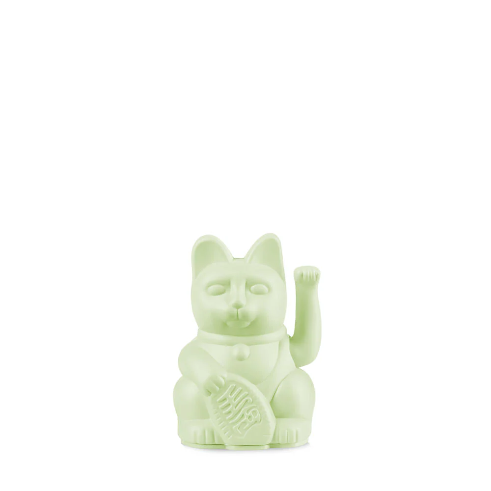 Donkey  Maneki-Neko kat, mini - pastelgrøn
