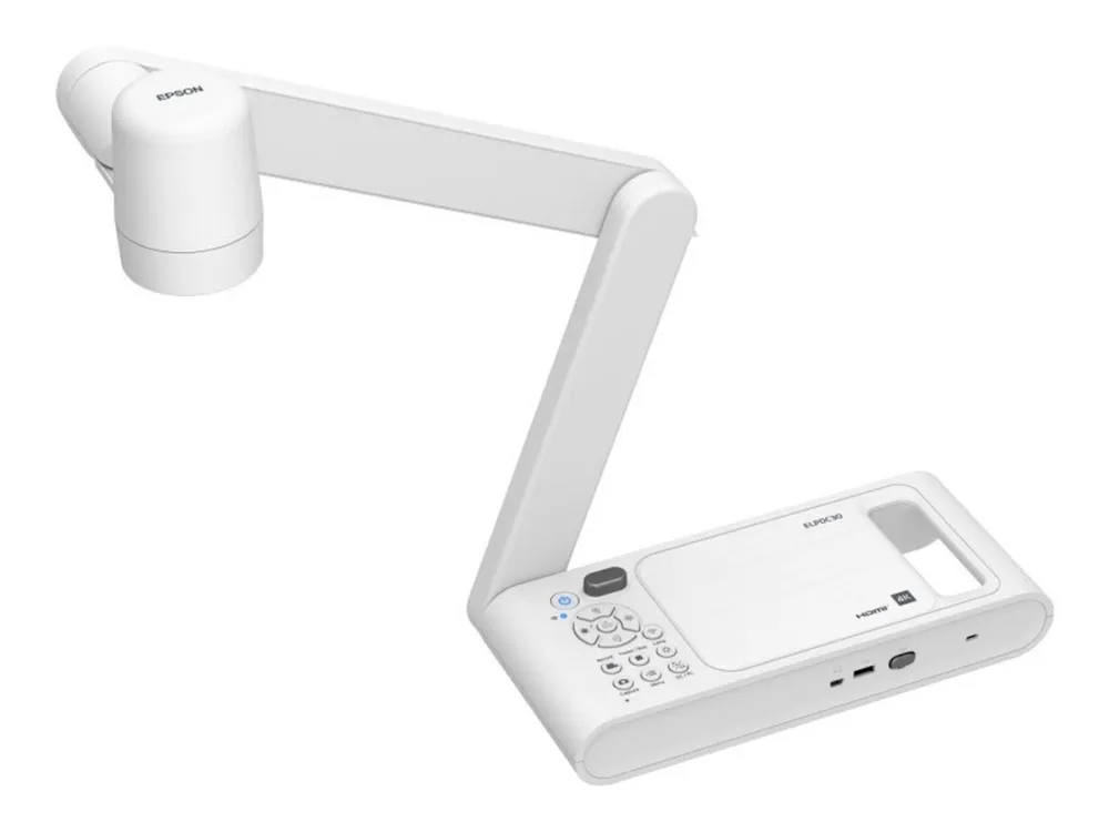 Epson ELPDC30 - Digitalkamera for dokumenter - håndmodel - farve - 13.000.000 pixel - 4K UHD (3840 x 2160) - audio - trådløs - VGA, HDMI - WiFi - USB