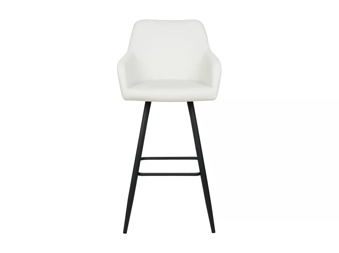 Lot de 2 chaises de bar CASMALIA Velours Blanc cassé
