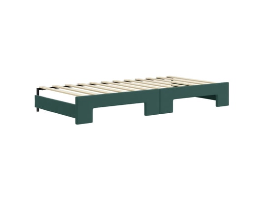 VIDAXL - Lit de jour avec gigogne et matelas vert foncé 90x200cm velo...