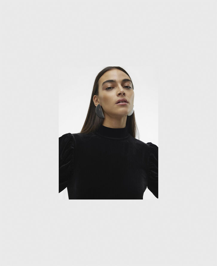 Vero Moda VMEFFIE 2/4 TOP JRS GA Black