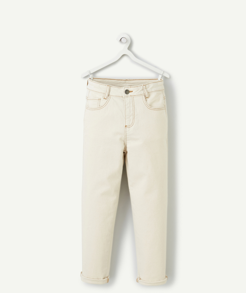 pantalon slouchy garçon sans teinture écru