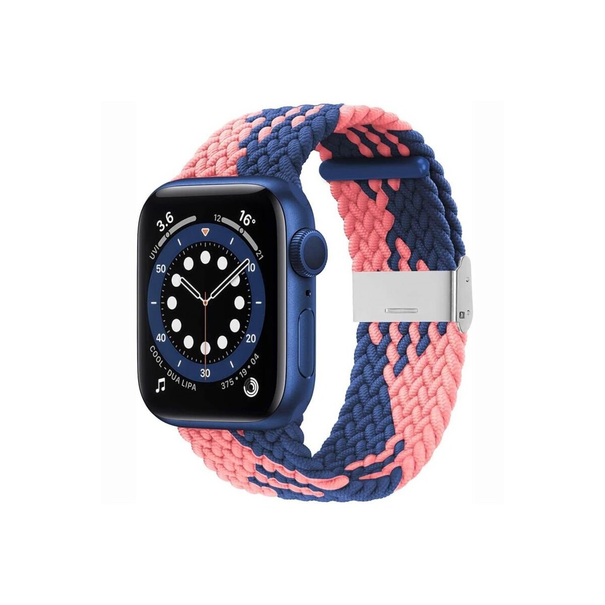 Flettet elastisk armbånd Apple watch 6 (44mm) - bluepowder