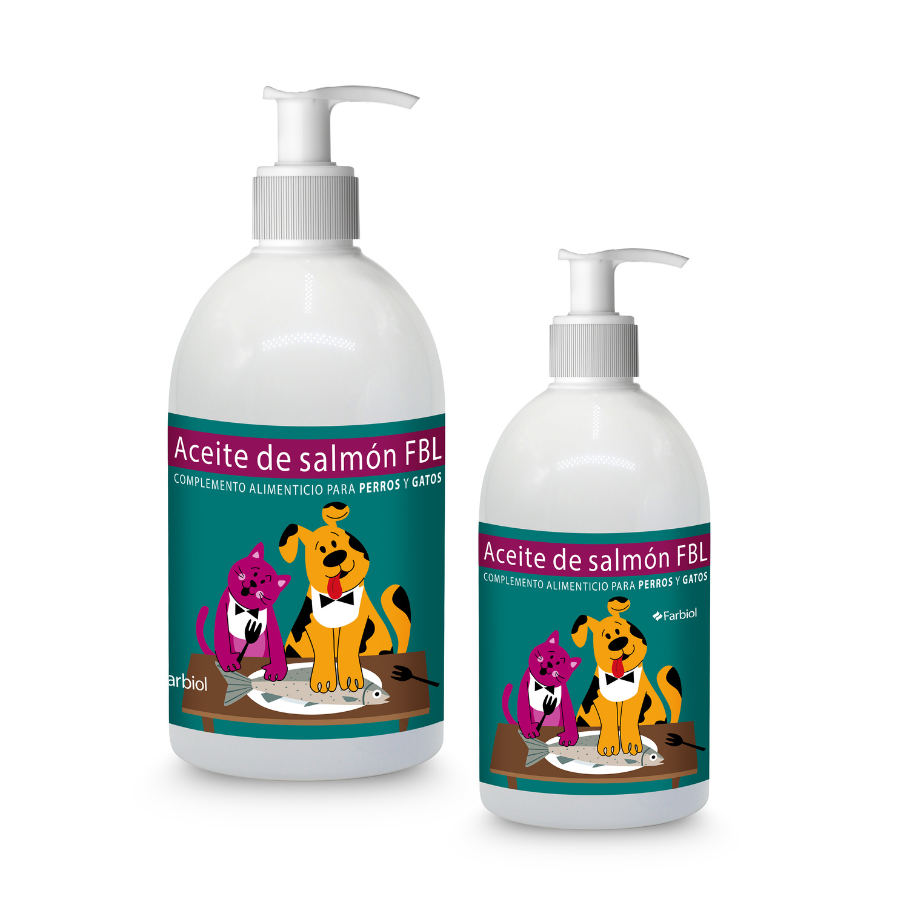 Óleo de salmão Farbiol para cães