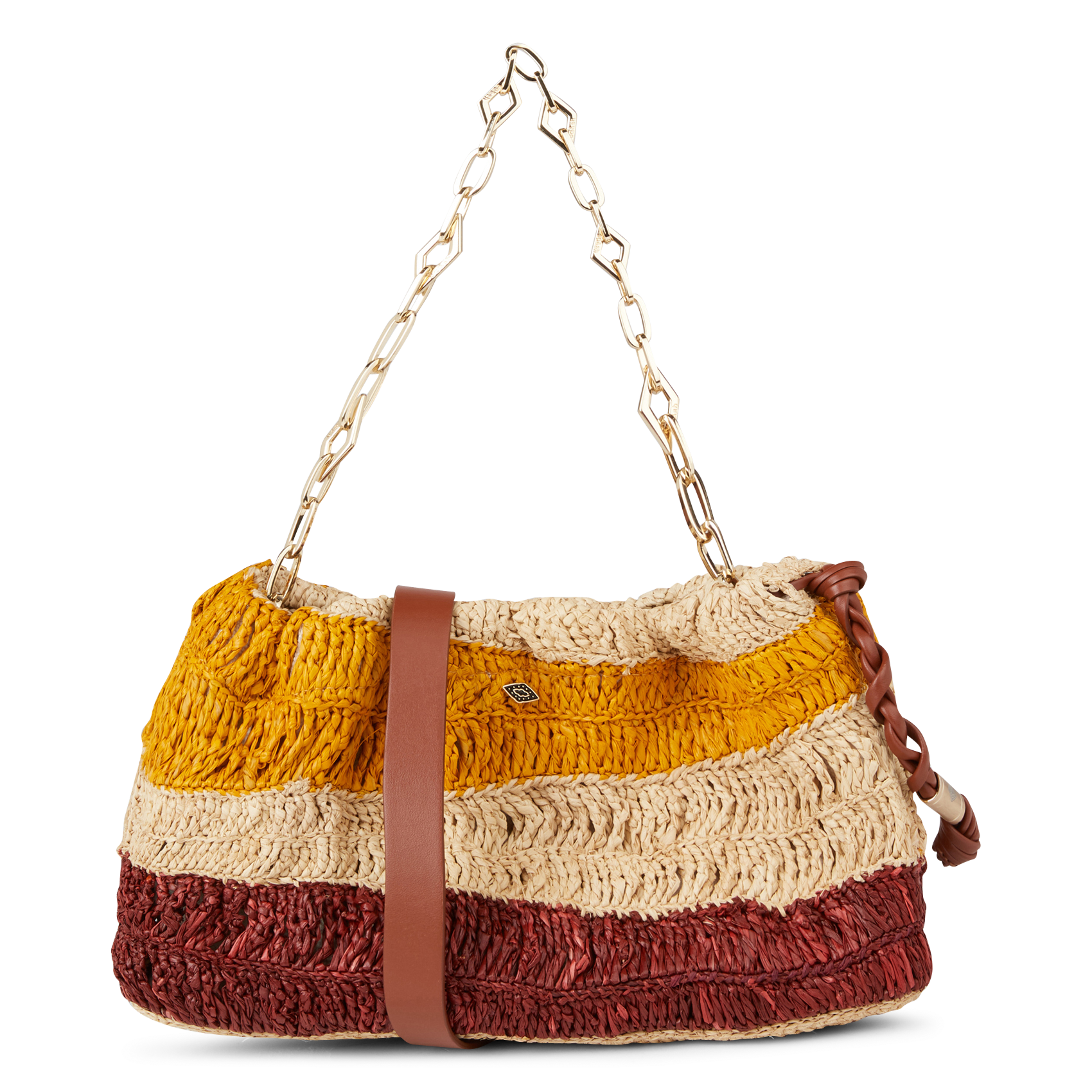 JUNE - Sac en raphia à rayures | Multicolore