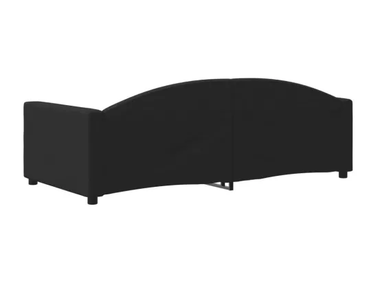 Lit de repos sans matelas noir 90x190 cm tissu