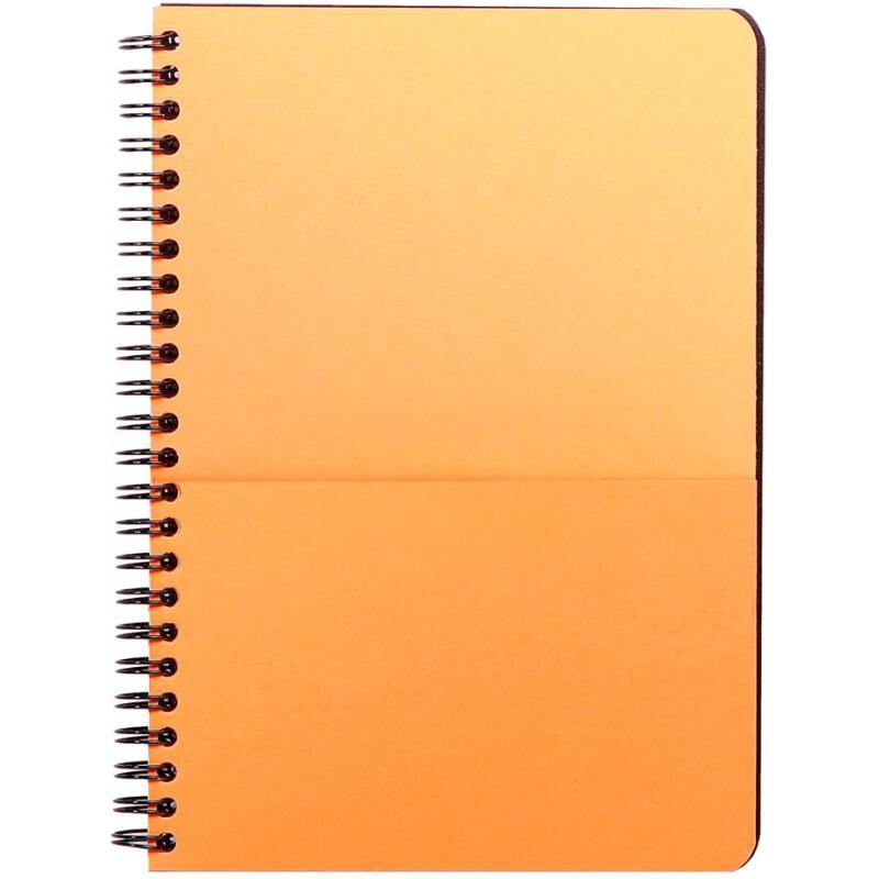 Addressbook Rhodiactive 90g reliure intégrale A5 160 pages pré-imprimé non micropreforé + poche - Noir