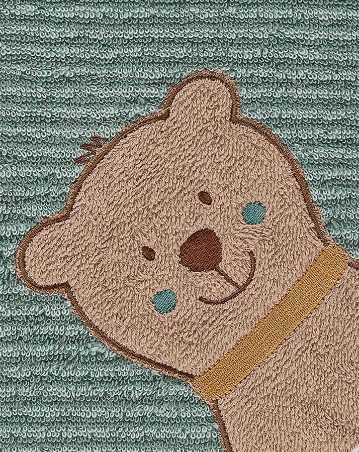 Kapuzenbadetuch BÄR BEN (80x80) in hellgrün