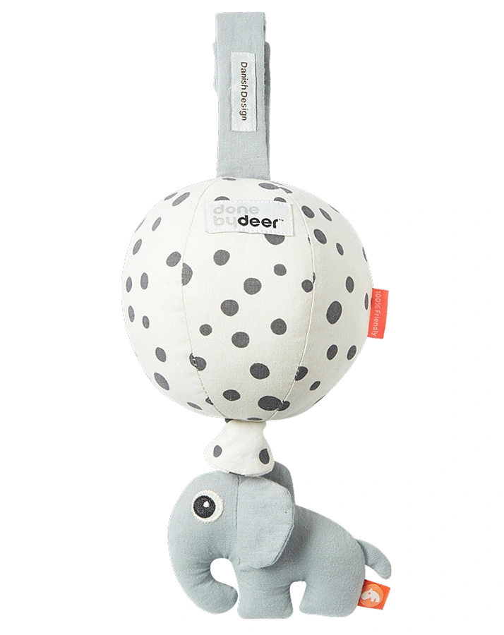 Spieluhr BALLOON – HAPPY DOTS in grau