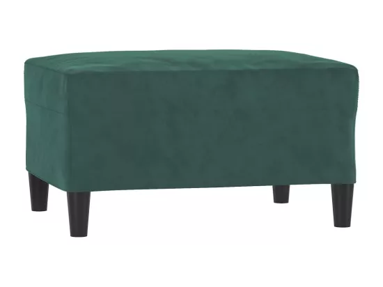 Ensemble de canapés 4 pièces avec coussins vert foncé velours