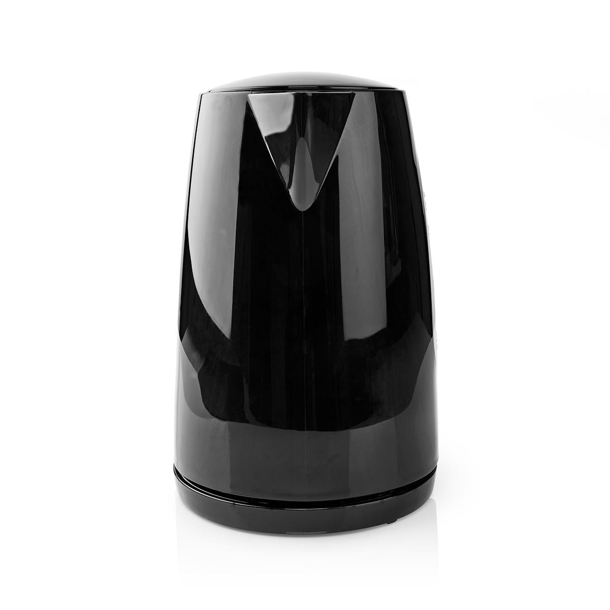 Nedis Vannkoker | 1.7 l | Plast | Sort | Roterbar 360 grader | Skjult varmeelement | Strix® kontroll | Koketørr beskyttelse