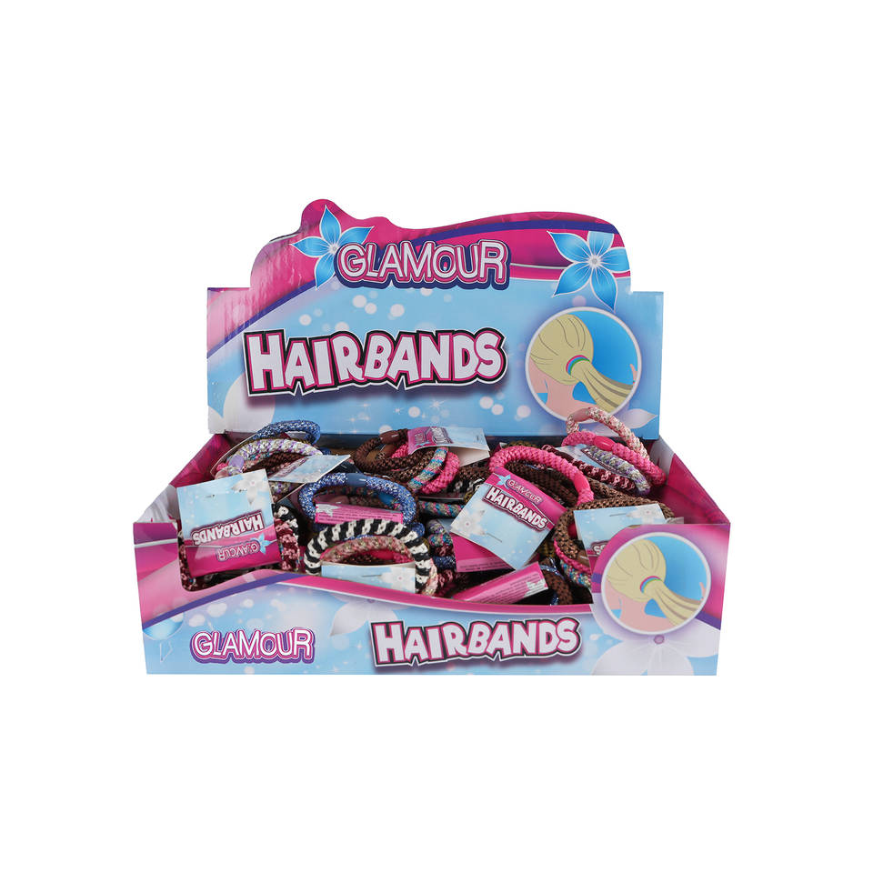 Glamour haarbandjes 4-delig