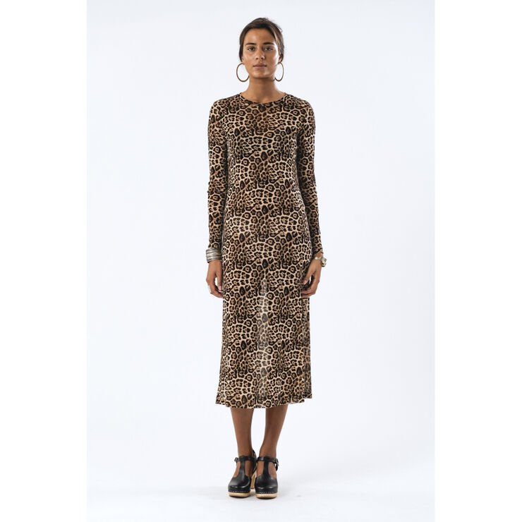 Lollys Laundry LoganLL Maxi Dress LS Leopard print