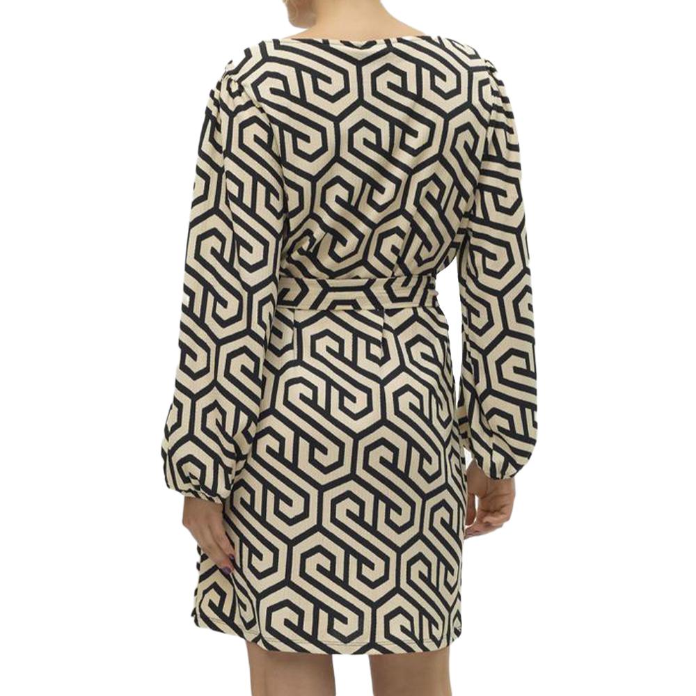 Vero Moda Robe Imprimé Beige/Noir Femme Vero Moda erve