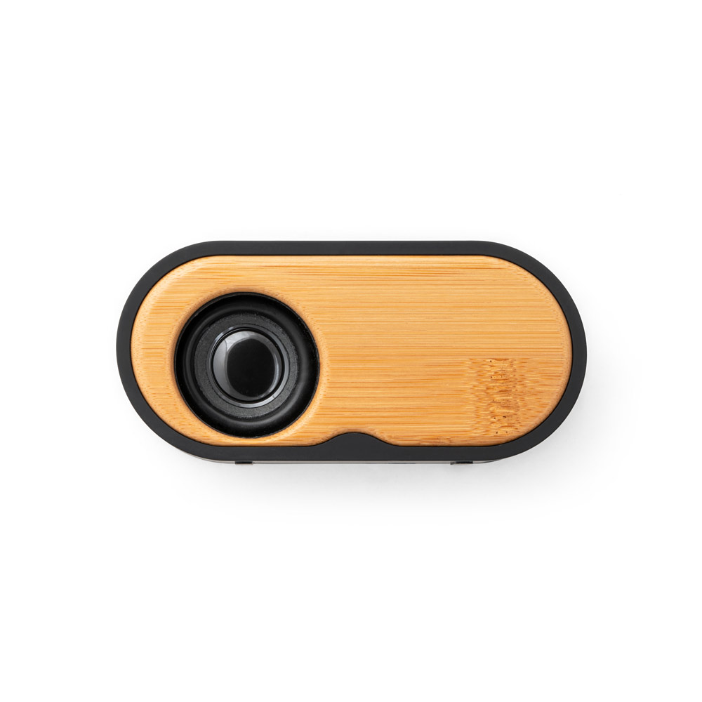 hi!dea 97095 - Haut-parleur portable 3W avec 5h d'autonomie fabriqué en bambou et en ABS recyclé (100 % rABS)
