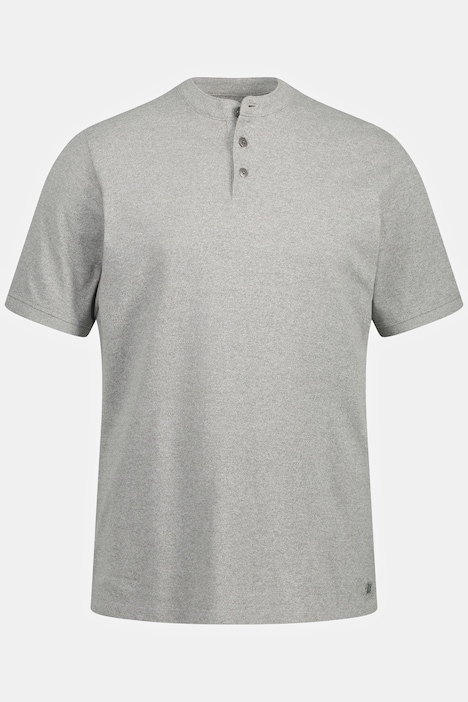 Henley, OEKO-TEX, Halbarm, Piqué, Stehkragen