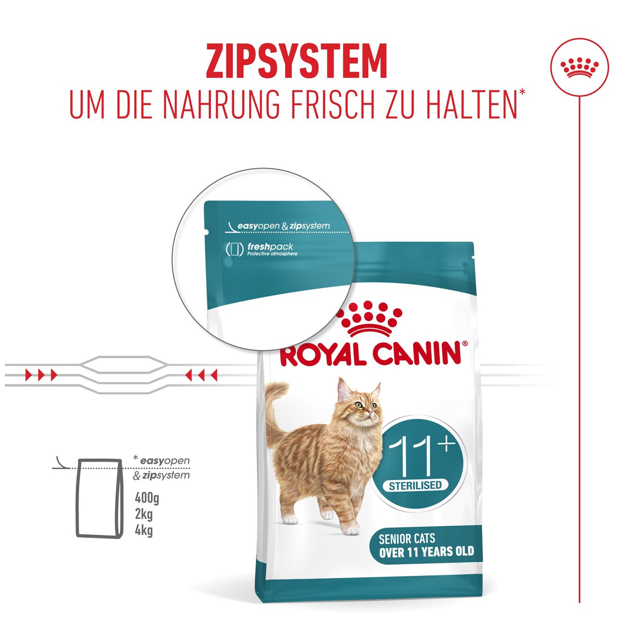 ROYAL CANIN Trockenfutter Katze, Senior, Ageing Sterilised 11+ 400 g