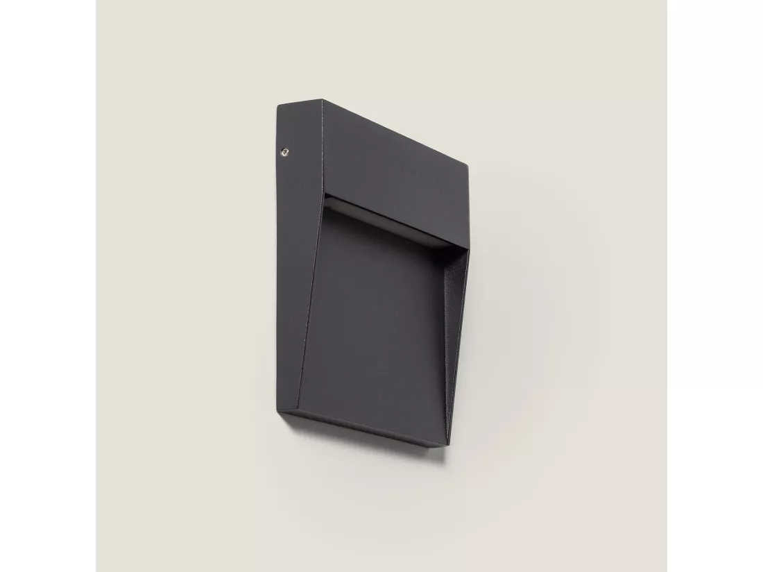 Applique Murale Extérieure LED 6.5W CCT Seleccionable en Saillie Carrée Jade Noir