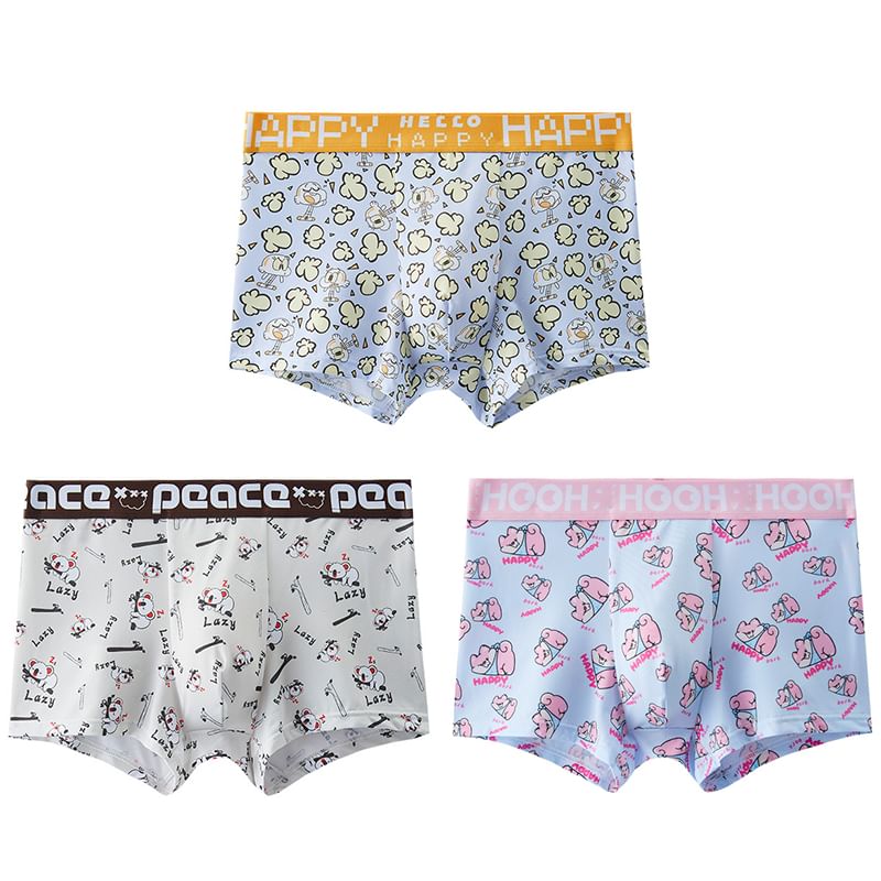 Pancherry - Cartoon Print Boxershorts / Set