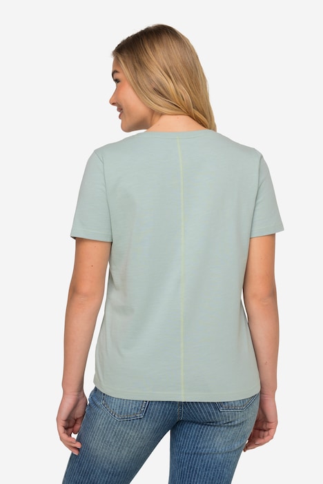 T-Shirt. Robbe, V-Ausschnitt, Halbarm