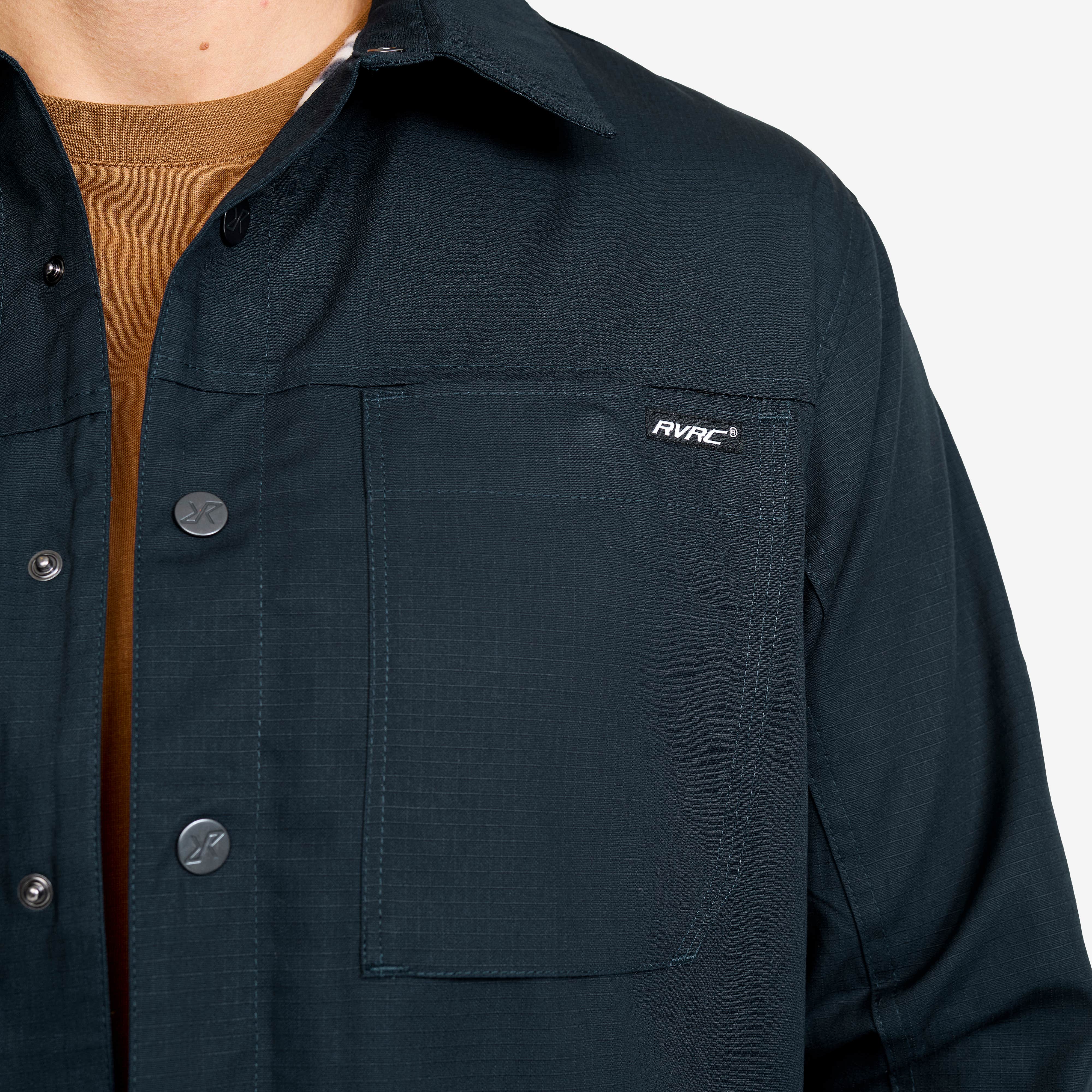 Outback Fleece Lined Overshirt Herre Blueberry