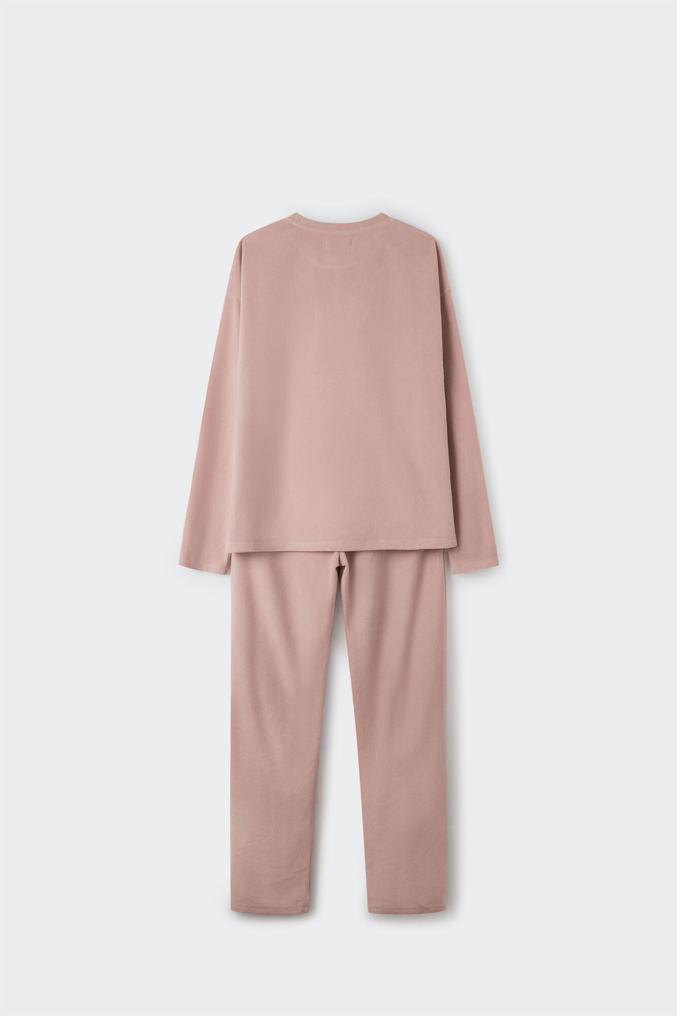 Pijama de lã polar com estampa de coroa para meninas