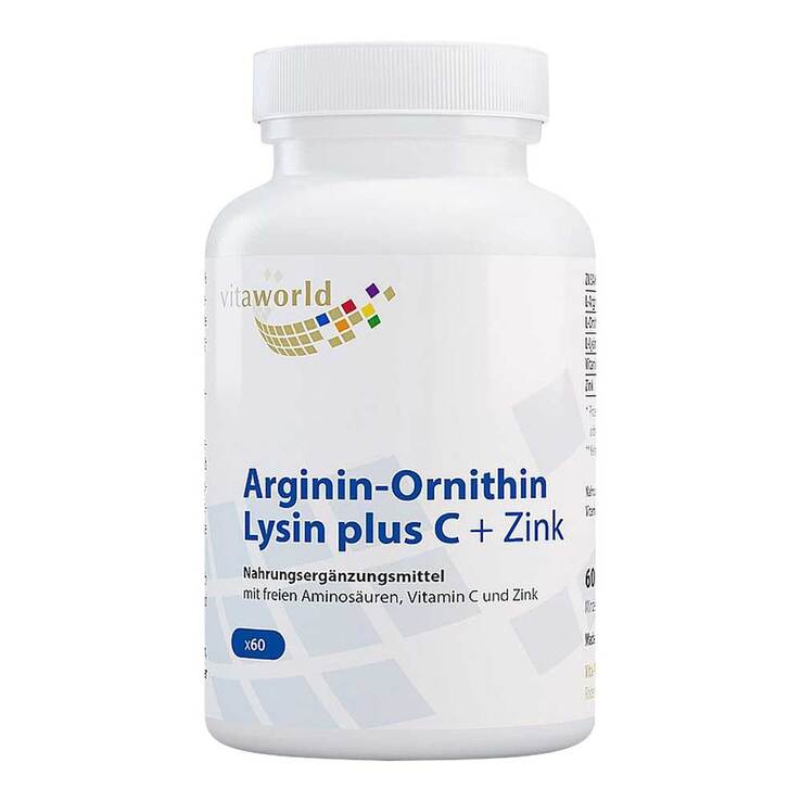 Arginin-Ornithin-Lysin Plus C + Zink Kapseln, 60 St