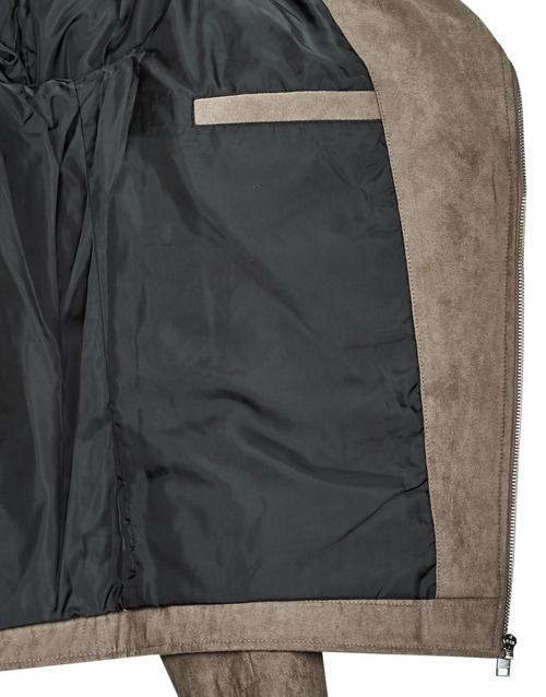 Jack & Jones - JJROCKY FAUX SUEDE BIKER JACKET Beige