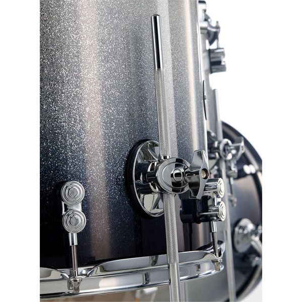 DW PDP CM7 Rock Silver to Black