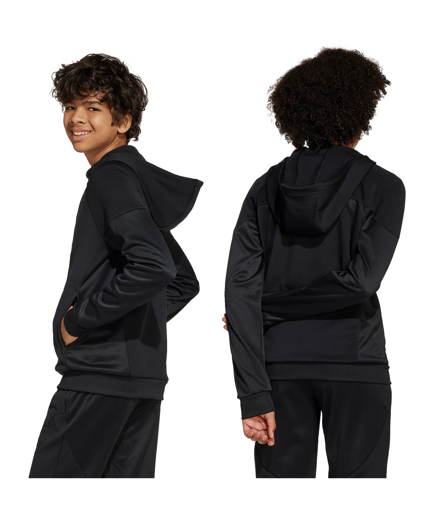 adidas Tiro 25 Kapuzenjacke Kids Schwarz