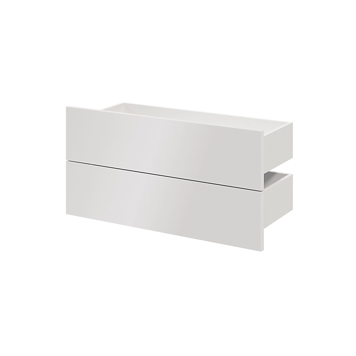 Lot de 2 tiroirs blancs GoodHome Atomia H. 18,5 x L. 74,4 x P 30 cm