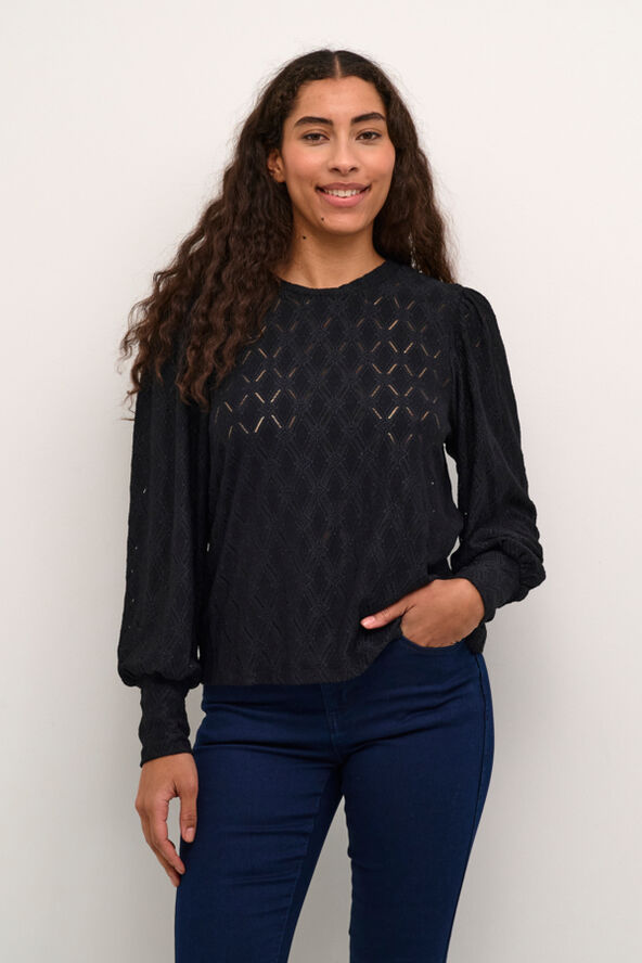 Kaffe KAtine Lace Blouse Black deep