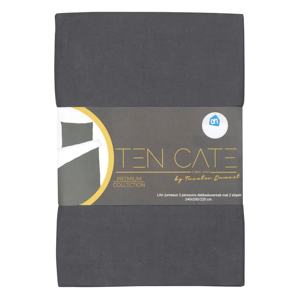 Ten Cate Dekbedovertrek Boston Double Face Pinstripe - 240x200/220 - Grijs