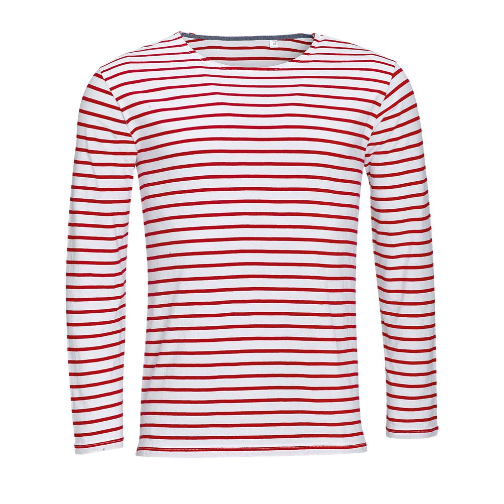 SOL'S 01402 - MARINE MEN Tee Shirt Homme Manches Longues Rayé