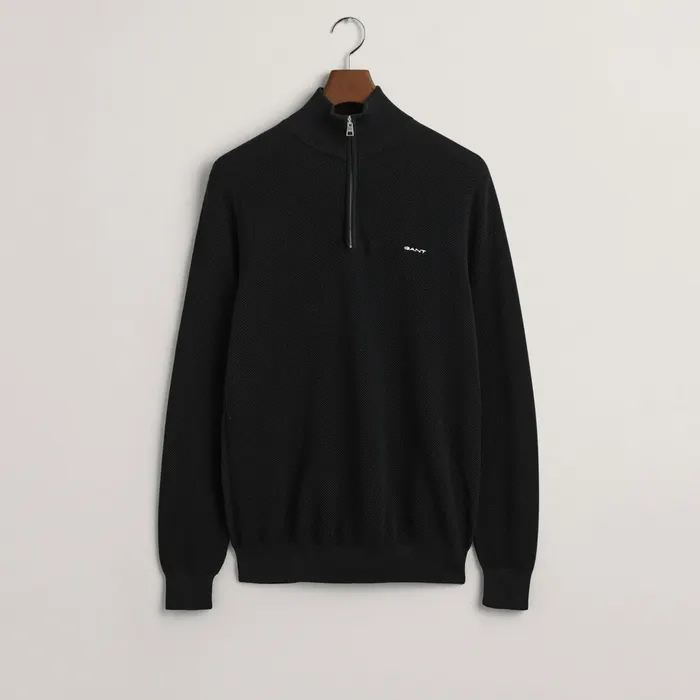 Gant Pique Half Zip Sweater Heren