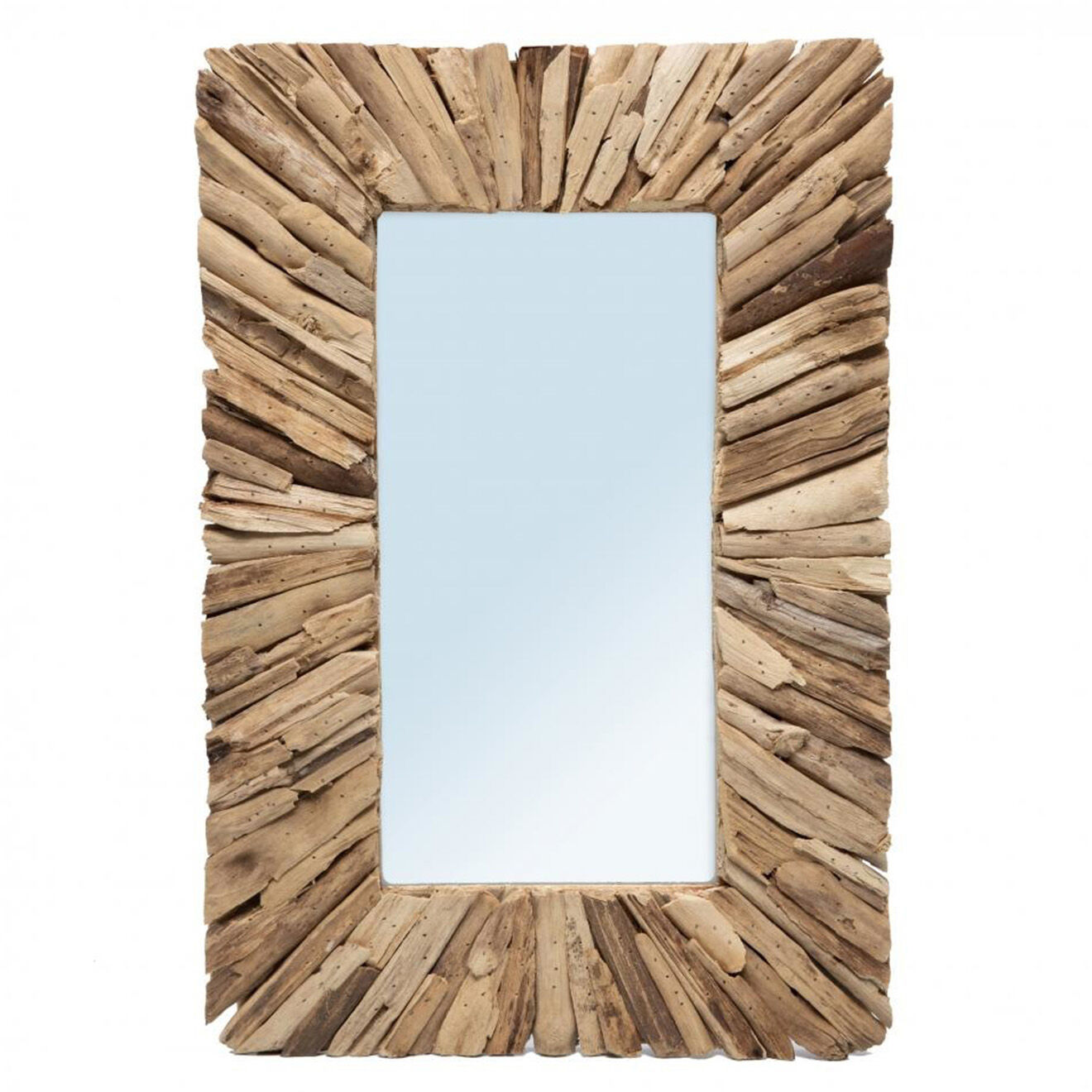 Bazar Bizar Miroir en bois flotté naturel -  60x41x4 cm